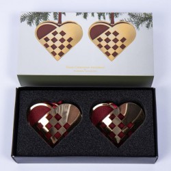 Flettet Julehjerte (lille) -dobbelt pak - Nordahl Andersen