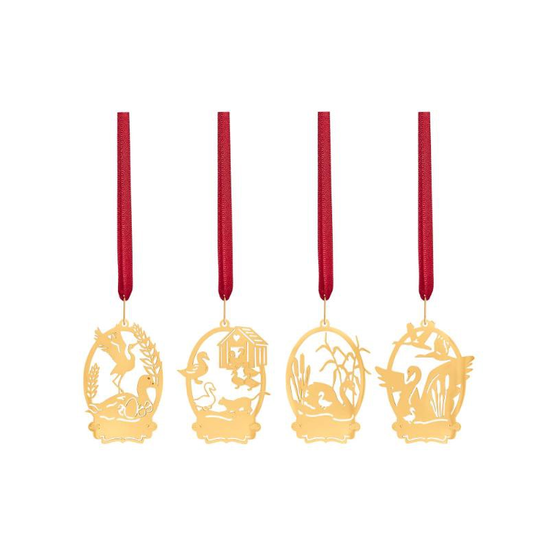 H.C. Andersen Julepynt - den grimme ælling 18. kt forgyldt