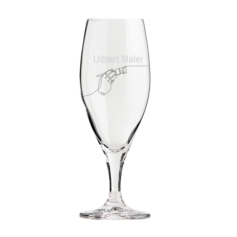 Ølglas til udlært Maler