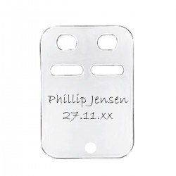 Dahl ID skilt mat sølv 20 x...