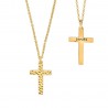 SON of Noa stål hamret forgyldt kors 20 x 30 mm inkl. kæde