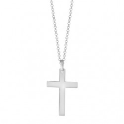 SON of Noa stål hamret kors 20 x 30 mm inkl. kæde