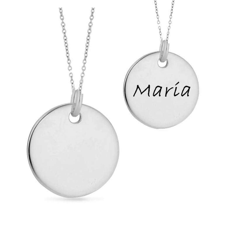 Dahl Lovetag sølv 14 mm vedhæng inkl. kæde