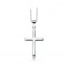 Dahl Sølv kors med facet ende 16 x 25 mm inkl kæde