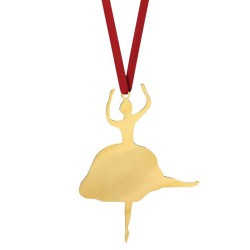 H.C. Andersen Julepynt - Ballerina - Forgyldt juleophæng