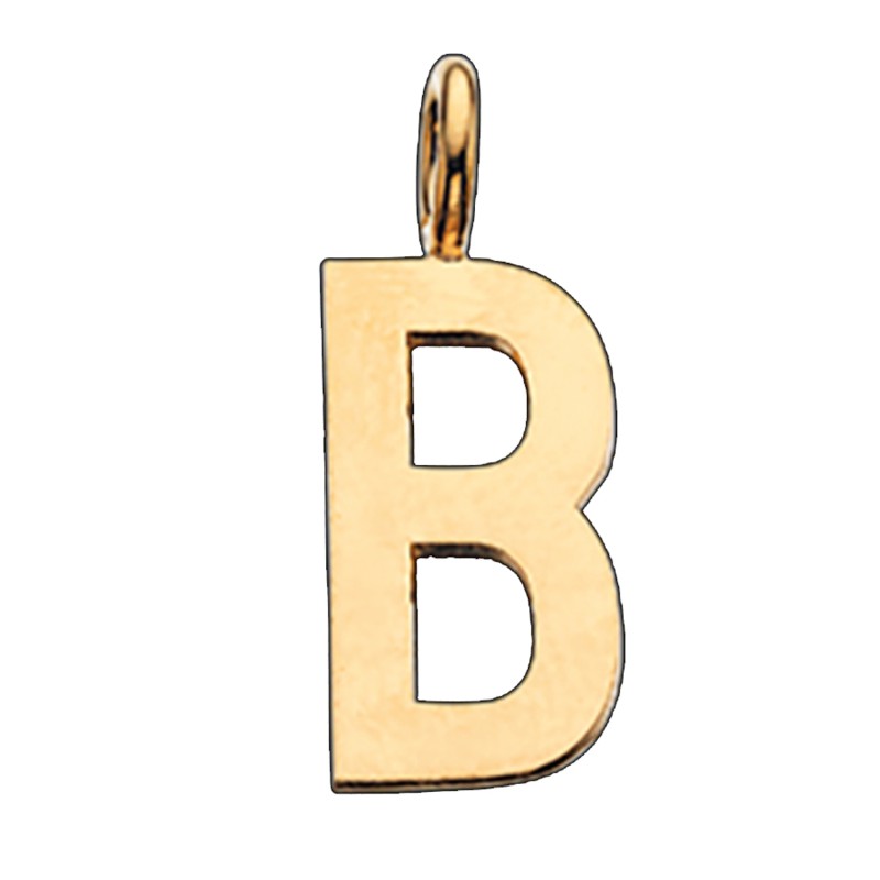 Scrouples B vedhæng forgyldt inkl. kæde