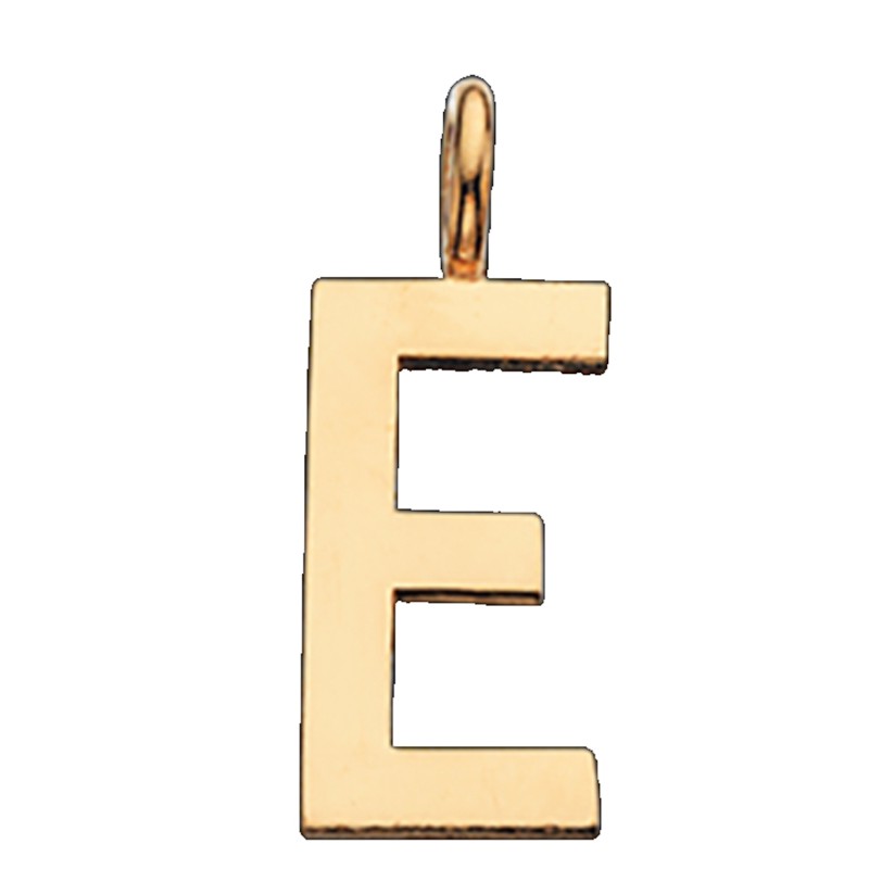 Scrouples E vedhæng forgyldt inkl. kæde