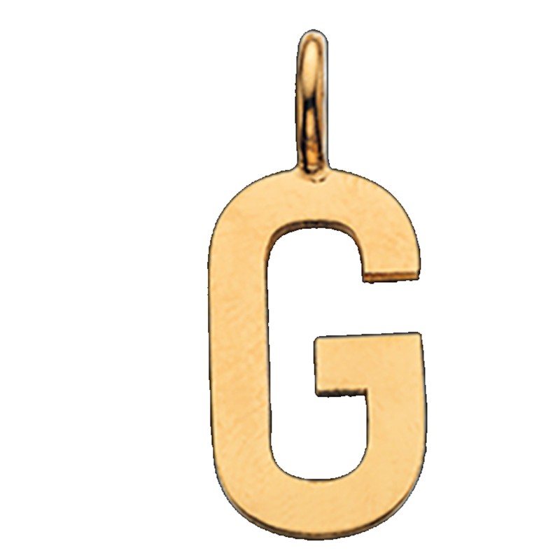 Scrouples G vedhæng forgyldt inkl. kæde