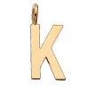 Schrouples K vedhæng forgyldt inkl. kæde