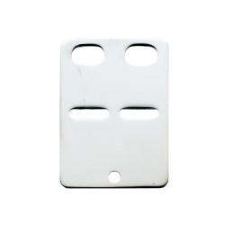 Scrouples Id skilt sølv 19 x 27 inkl. kæde