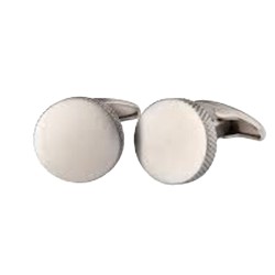 Dahl Manchetknapper børstet stål rund