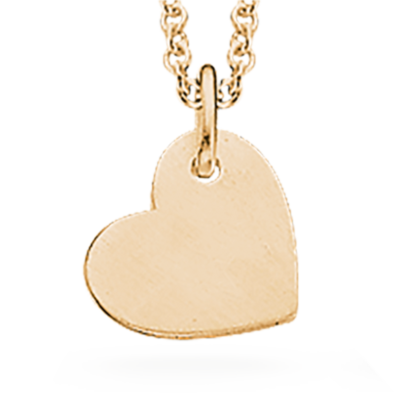 Scrouples Lovetag hjerte forgyldt vedhæng inkl. kæde