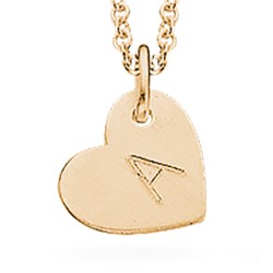 Scrouples Lovetag hjerte forgyldt vedhæng inkl. kæde
