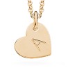 Scrouples Lovetag hjerte forgyldt vedhæng inkl. kæde