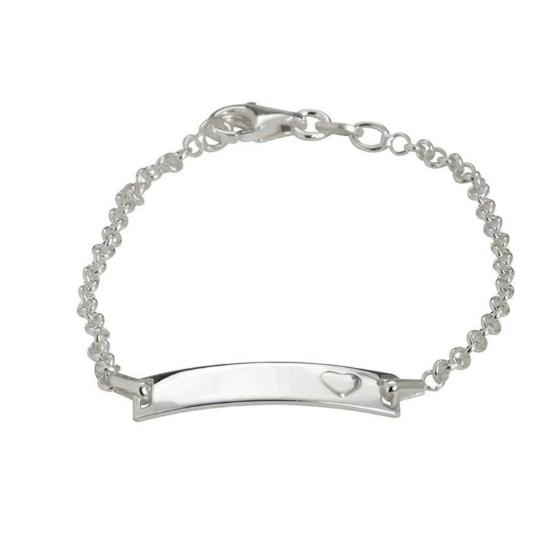 Nordahl Andersen pladearmbånd sølv til piger 16 cm