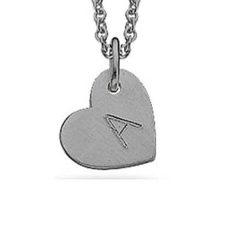 Scrouples Lovetag hjerte oxideret vedhæng inkl. kæde