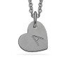 Scrouples Lovetag hjerte oxideret vedhæng inkl. kæde