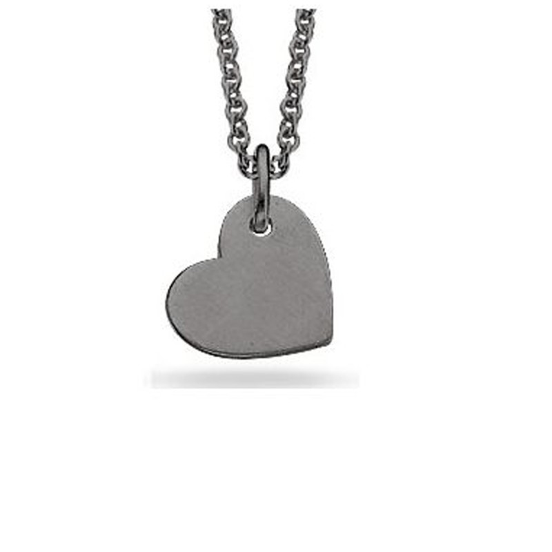 Scrouples Lovetag hjerte oxideret vedhæng inkl. kæde