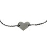 Scrouples Lovetag hjerte armbånd Oxideret sølv 17 + 2 cm