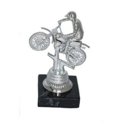 Statuette motorcross sølv...
