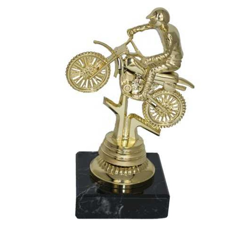 Statuette motorcross guld 12 cm.