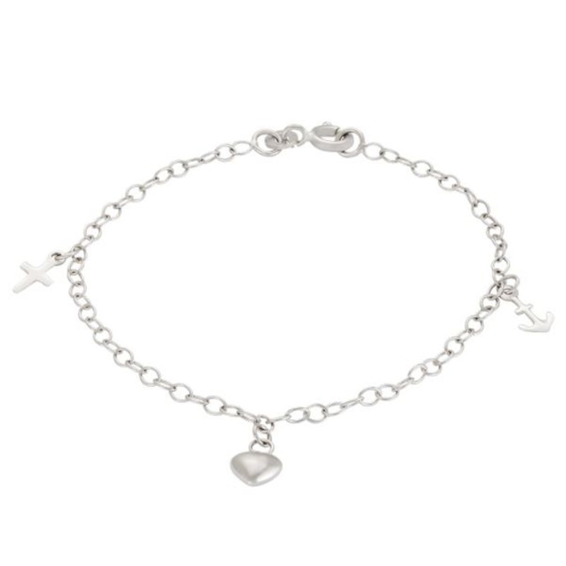 Nordahl Andersen Tro, håb og kærlighed armbånd sølv