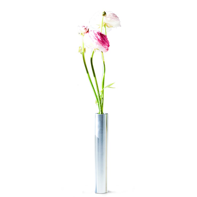 Slim vase 14 cm stål