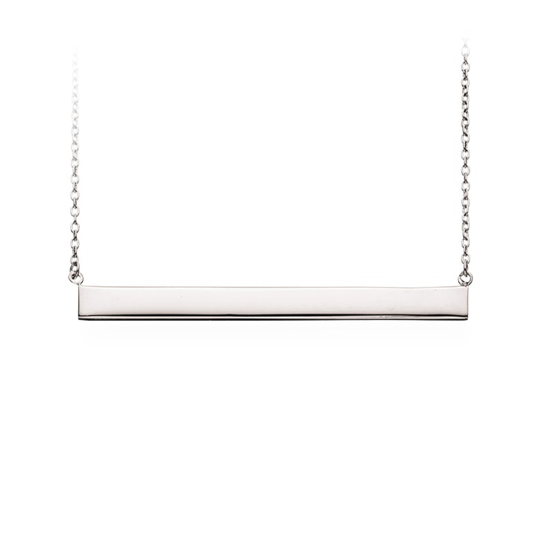 Scrouples Navnekæde 5 mm stav vedhæng sølv