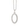 Scrouples Oval sølv vedhæng med zirkoner inkl kæde