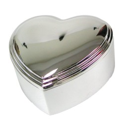 Nordahl Andersen Hjerte smykkeskrin blank 8 x 8 cm krom