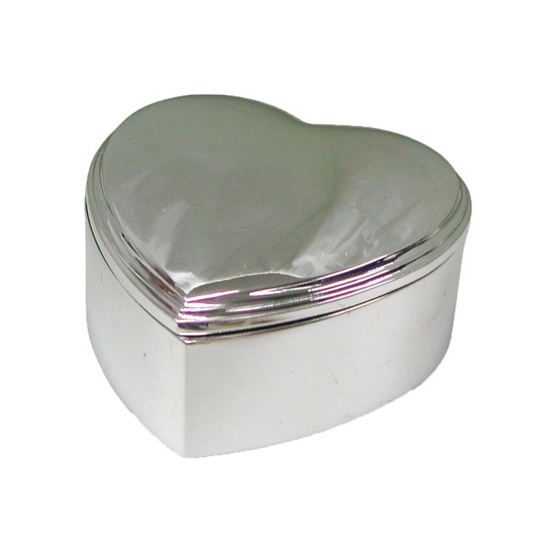 Nordahl Andersen Hjerte smykkeskrin blank 12 x 12 cm krom