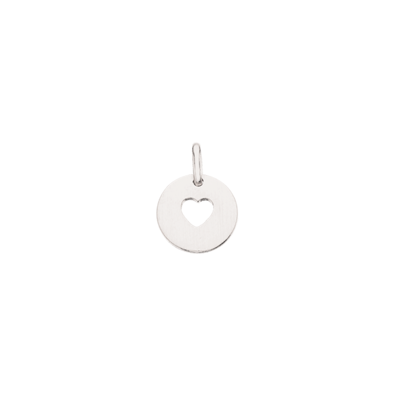 Scrouples Lovetag sølv med udskåret hjerte vedhæng inkl. kæde