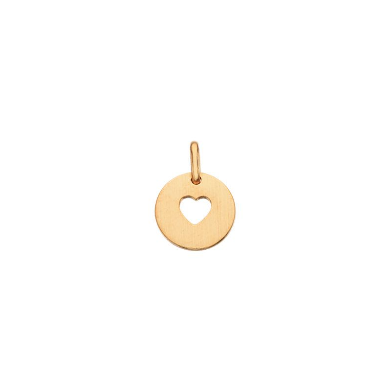 Scrouples Lovetag forgyldt med udskåret hjerte vedhæng inkl. kæde