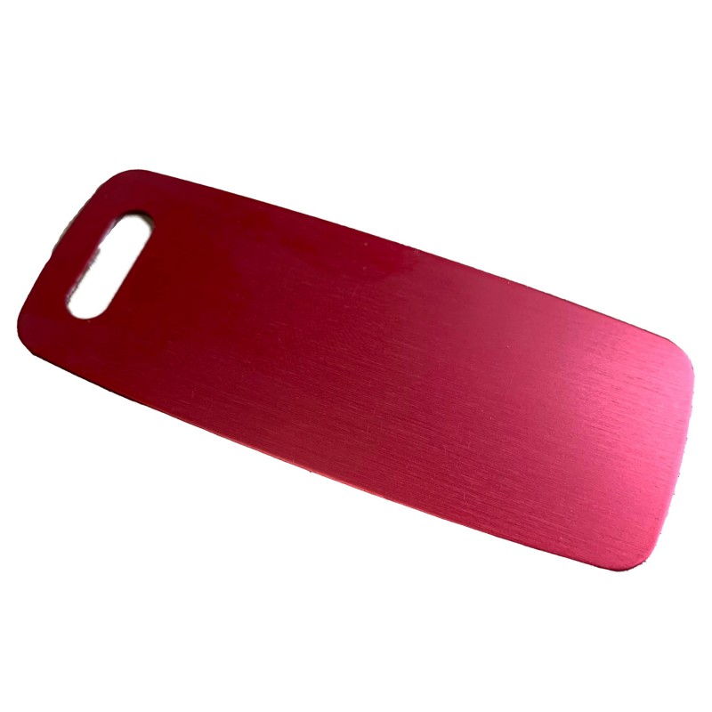 Kuffertmærke rød alu