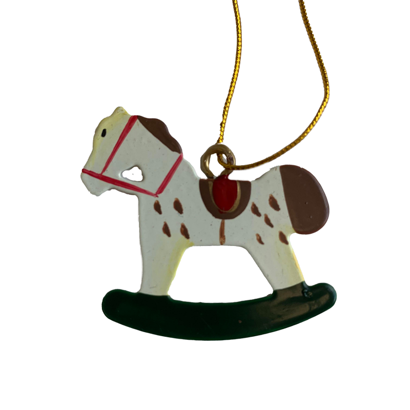 Juleophæng Gyngehest metal 4 cm