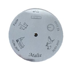 Zone Bordflag med dåbsmotiver stål