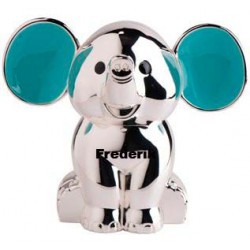 Nordahl Andersen Elefant sparebøsse blå emalje krom