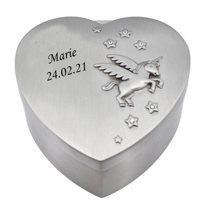 Nordahl Andersen Enhjørning smykkeskrin fortinnet