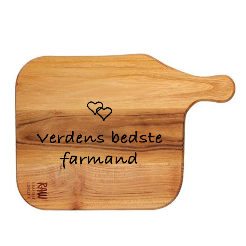 RAW Teak skærebræt 32 x 22 x 1,5 cm