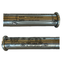 Nordahl Andersen Dåbsrør med holder Fortinnet