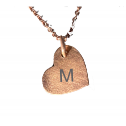 Scrouples Lovetag hjerte rosaguld vedhæng inkl. kæde