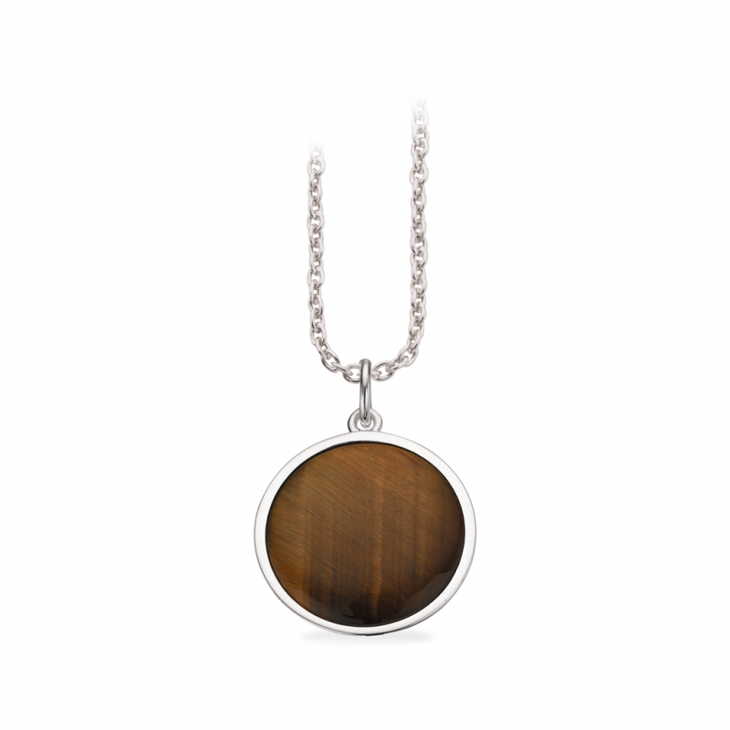 Scrouples vedhæng tiger øje sølv vedhæng inkl. kæde