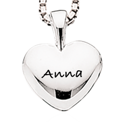 Scrouples Hjerte Sølv 15 x 15 mm inkl. kæde