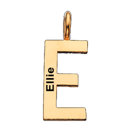 Scrouples E vedhæng forgyldt inkl. kæde