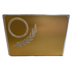 Plakette på sokkel 3 farver