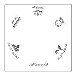 Georg Jensen Dåbsflag i stål med dåbsmotiver