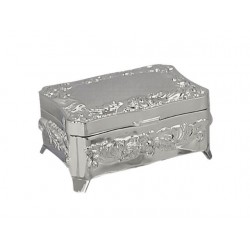 Nordahl Andersen Smykkeskrin m. blomster Krom