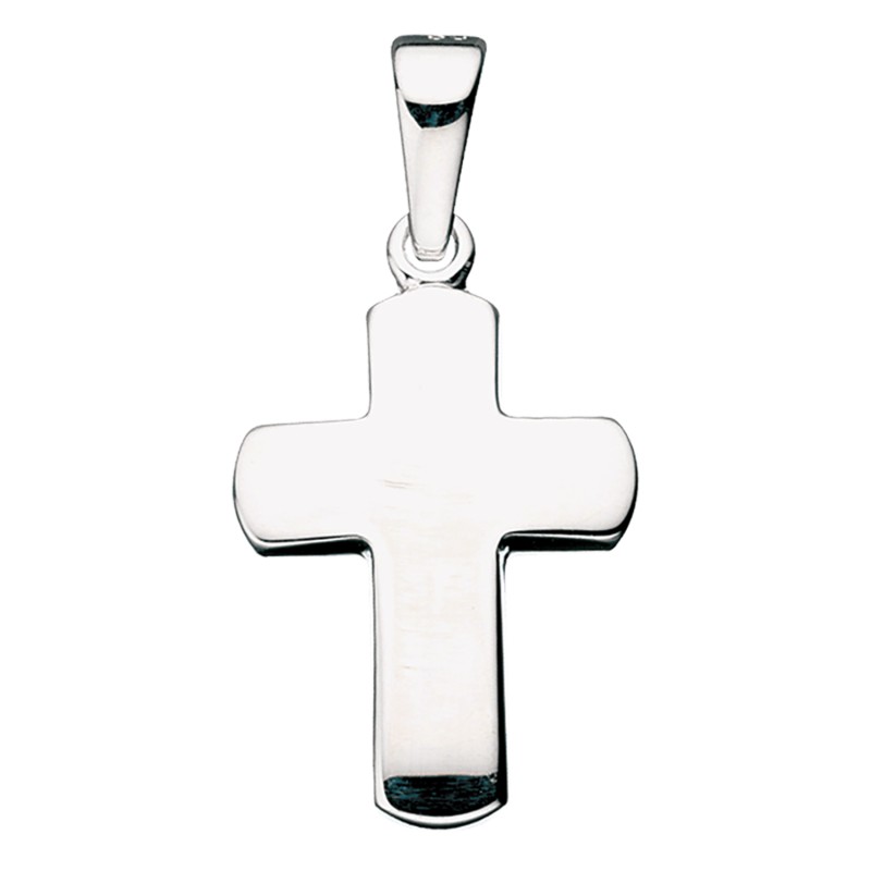 Dahl Kors firkantet sølv 20 x 15 mm vedhæng inkl. kæde