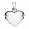 Scrouples Hjerte Sølv glat 16 x 19 mm inkl. kæde