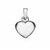 Scrouples Hjerte Sølv glat 10 x 11 mm inkl. kæde
